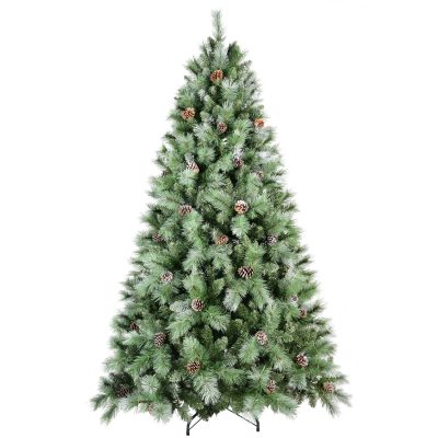 LCEO| Frosted-Effect Xmas Tree with Pine Cones & Needles - Optional Lighting