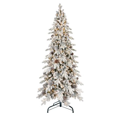 1 KCH| Slim PVC Flocked Pine Tree - Affordable Classic Tree