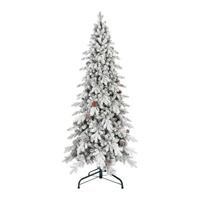 1 KCH| Slim PVC Flocked Pine Tree - Affordable Classic Tree