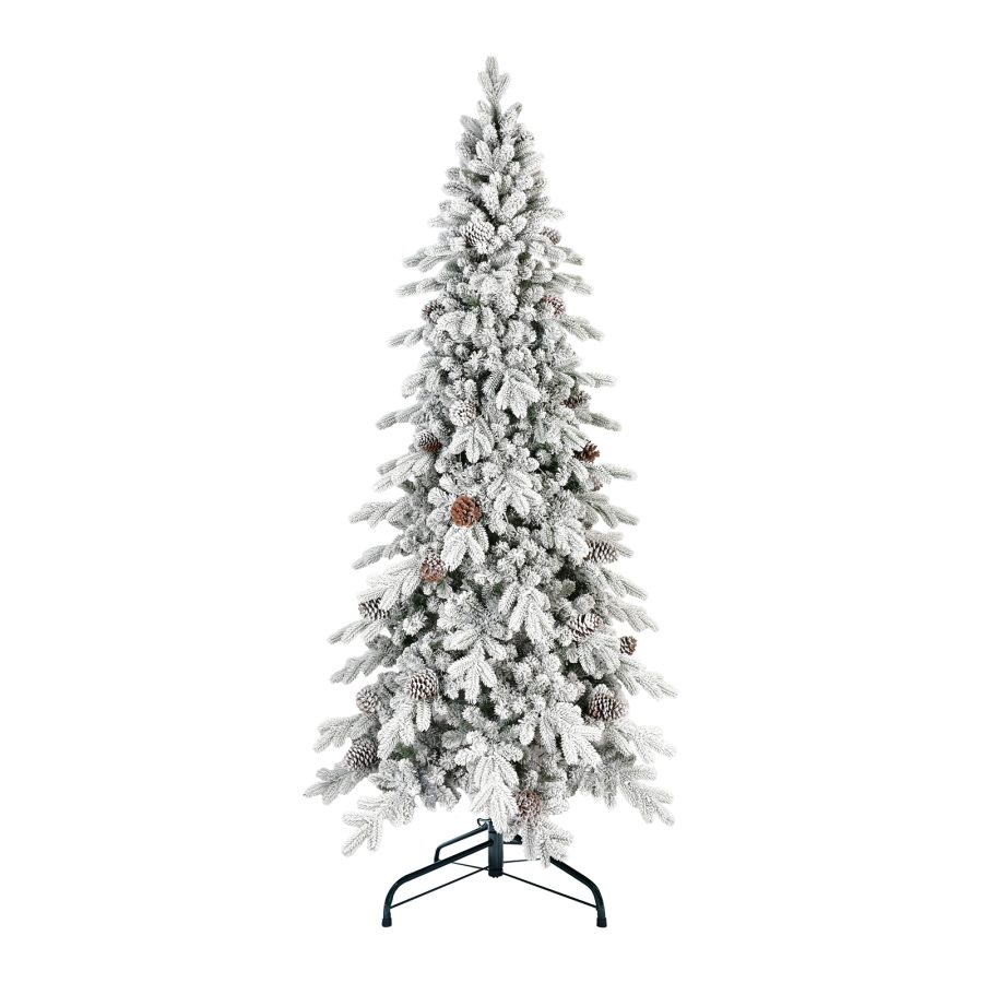 1 KCH| Slim PVC Flocked Pine Tree - Affordable Classic Tree