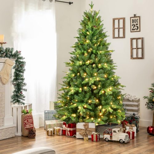 SCAS| PE+PVC Mixed Xmas Tree- Warm White Led