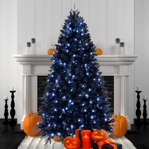 VCCR| Gothic Halloween Tree – Black PE+PVC with Eerie LED Lighting