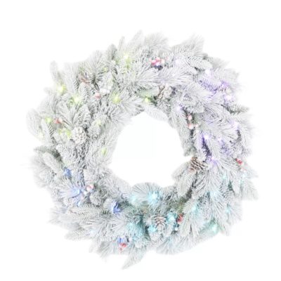 Flocked Christmas Wreath- Volume Purchases& Discounted Wholesale