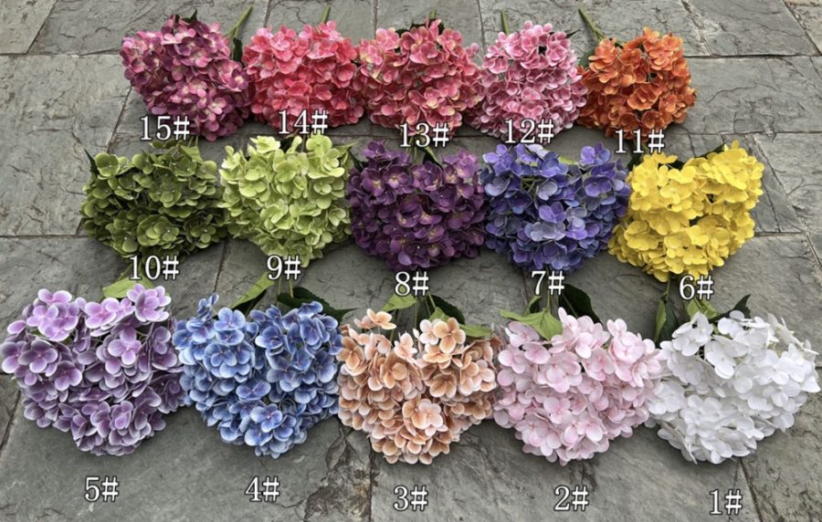 15 Color Options| 5-Headed 3D Real Touch Hydrangea