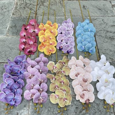 9-Bloom 3D Real-Touch Moth Orchids