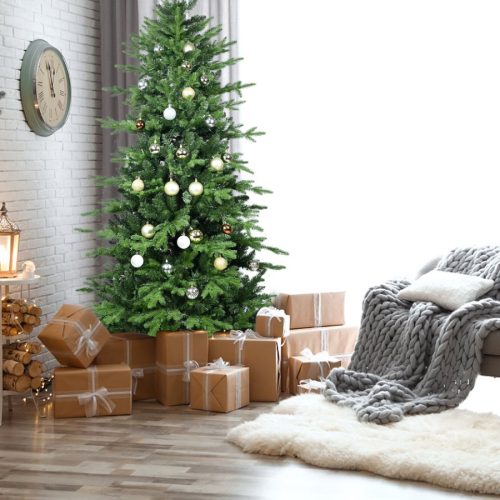 BCFU| Designer Slim Xmas Tree with Artistic Extended Branches - Optional Lighting