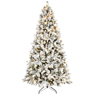 MCUQ| Snowy Flocked Christmas Tree – Warm White &  Bi-color Led Lights