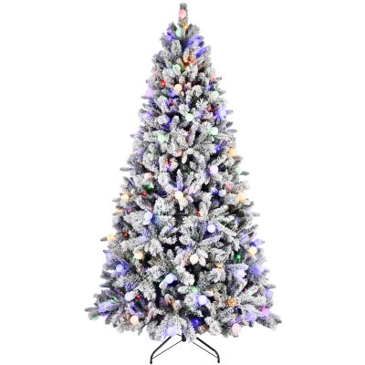 MCUQ| Snowy Flocked Christmas Tree – Warm White &  Bi-color Led Lights