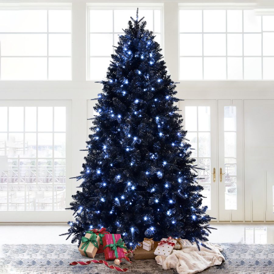 VCCR| Gothic Halloween Tree – Black PE+PVC with Eerie LED Lighting