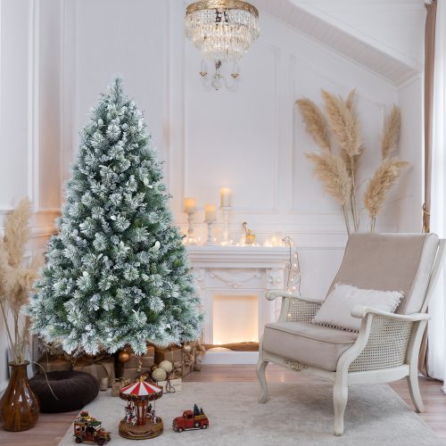 CCMC| Snow-Effect Tree Featuring Flowering Needles and Delicate Leaf Clusters