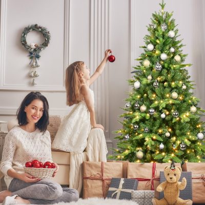 SCAS| PE+PVC Mixed Xmas Tree- Warm White Led