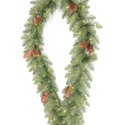 CSW36-150T-50LBO Pine Cone Garland Wreath - Personalized Decor & Adjustable Length