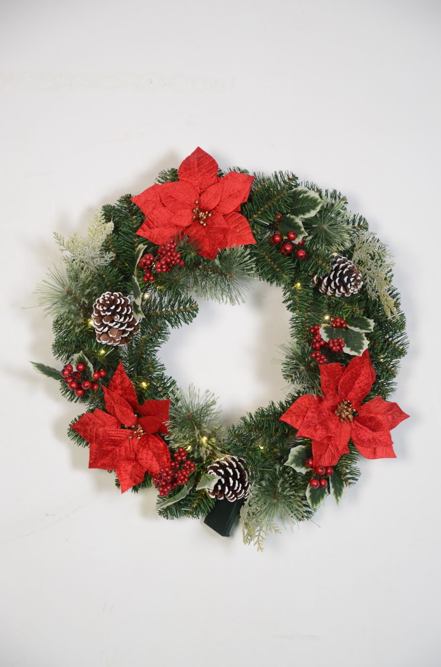 Rustic Pinecone and Berry Christmas Wreath - Customizable Sizes