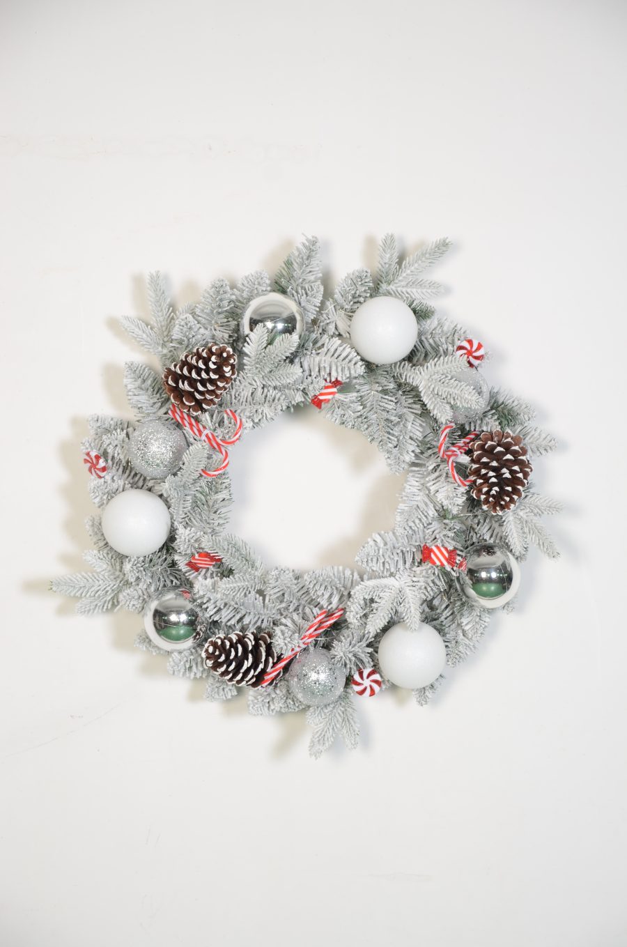 Flocked Christmas Wreath- Volume Purchases& Discounted Wholesale