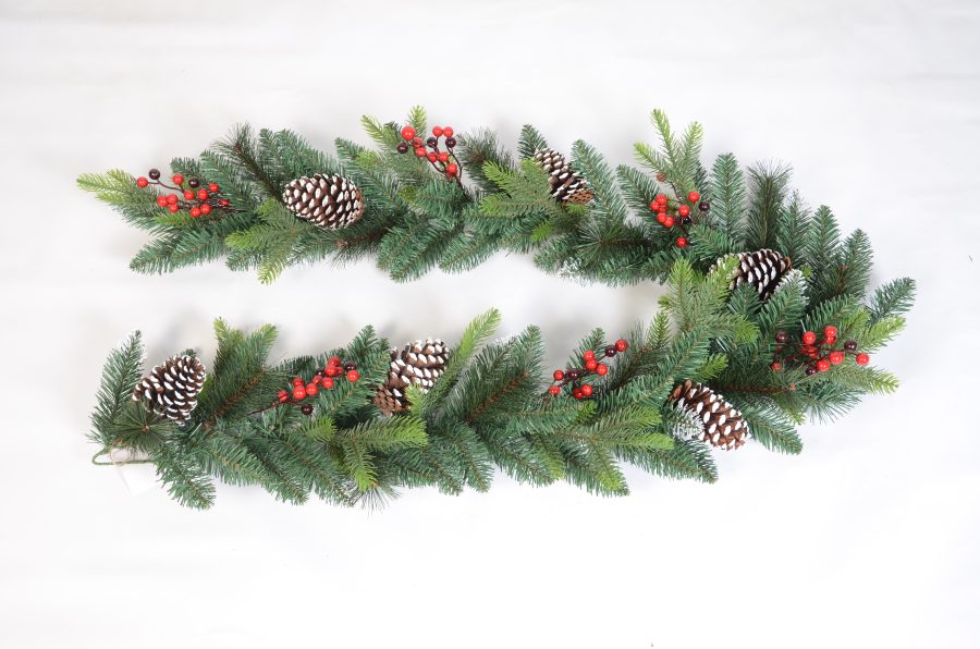 DC24134 Pine Cone Garland Wreath - Personalized Decor & Adjustable Length
