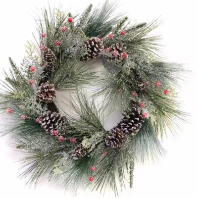 Flocked Christmas Wreath- Volume Purchases& Discounted Wholesale