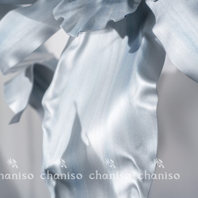 Pale Blue Silver-Plated Giant Floor Flowers