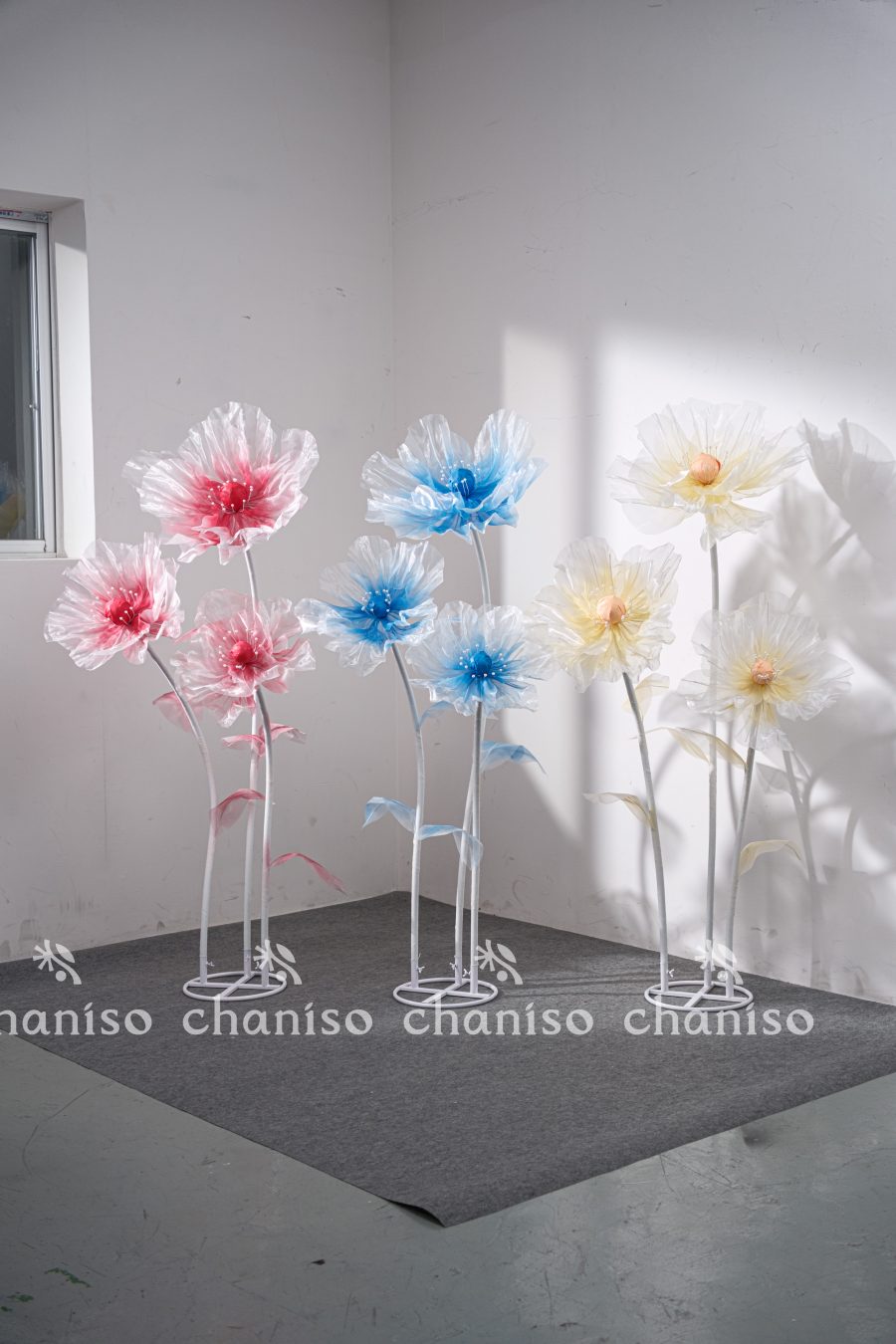 Handcrafted Giant Silk Florals for Floor Displays