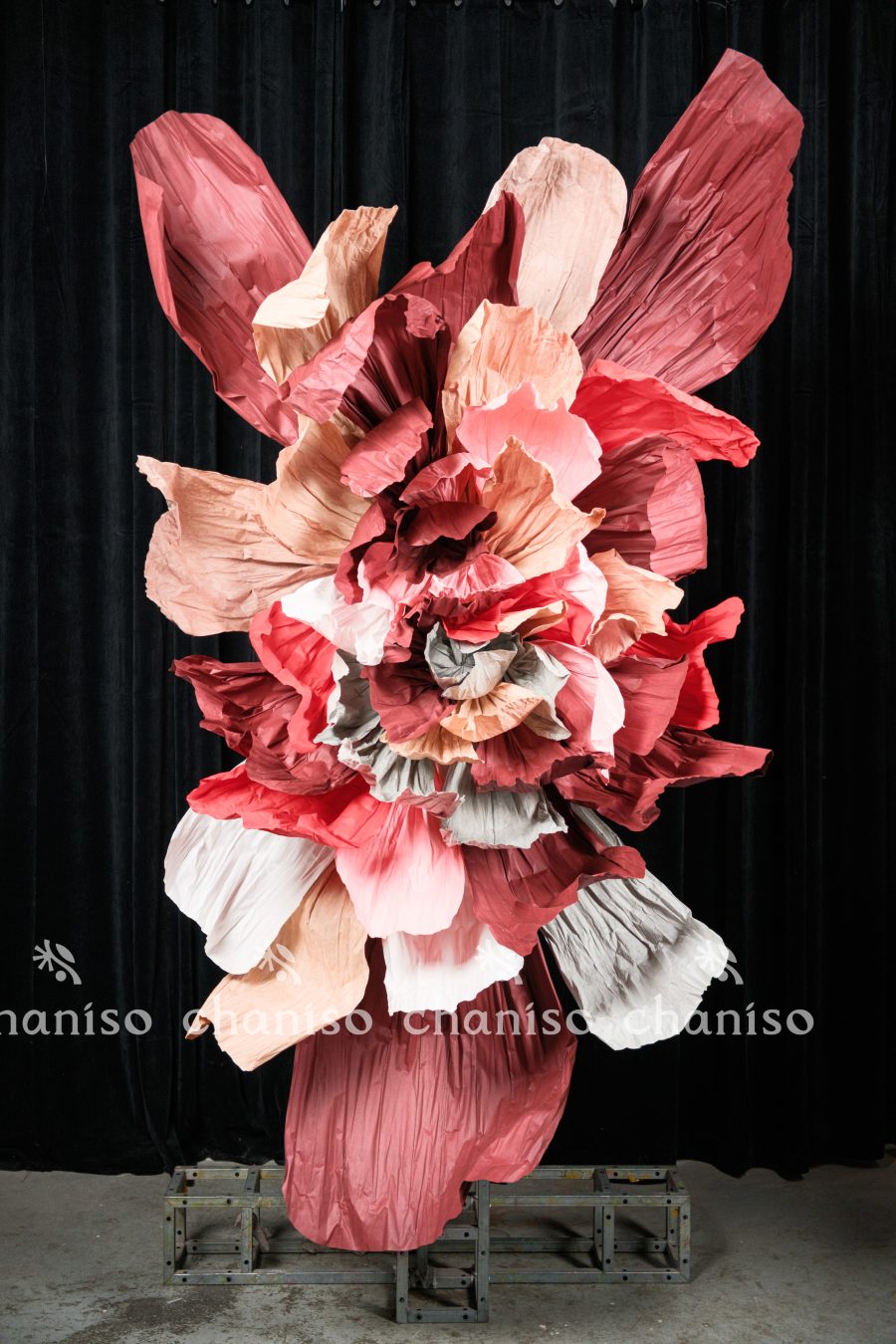 Vintage Red Clash Giant Paper Bloom