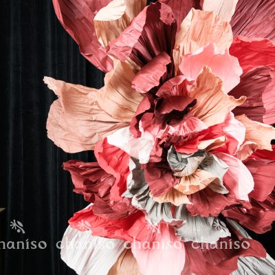 Vintage Red Clash Giant Paper Bloom