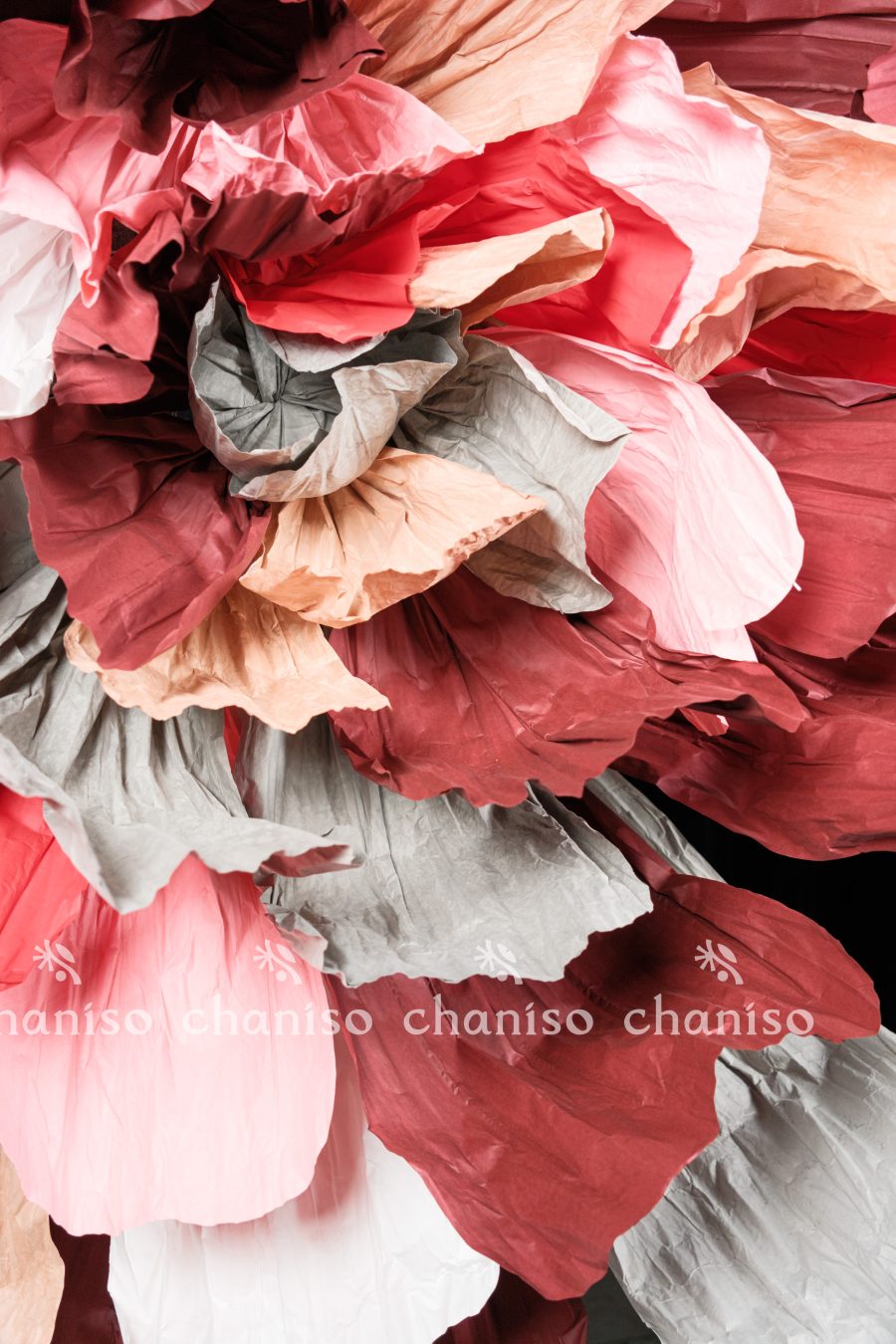 Vintage Red Clash Giant Paper Bloom