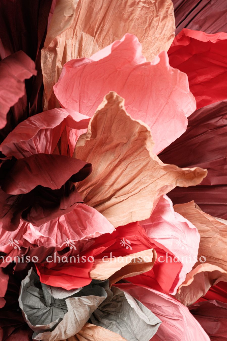 Vintage Red Clash Giant Paper Bloom