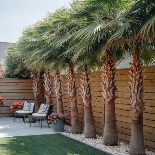 Artificial Fan Palm Tree
