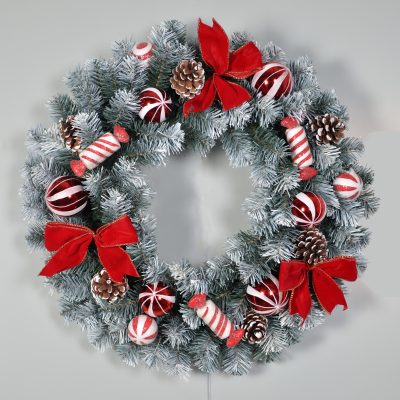 Rustic Pinecone and Berry Christmas Wreath - Customizable Sizes