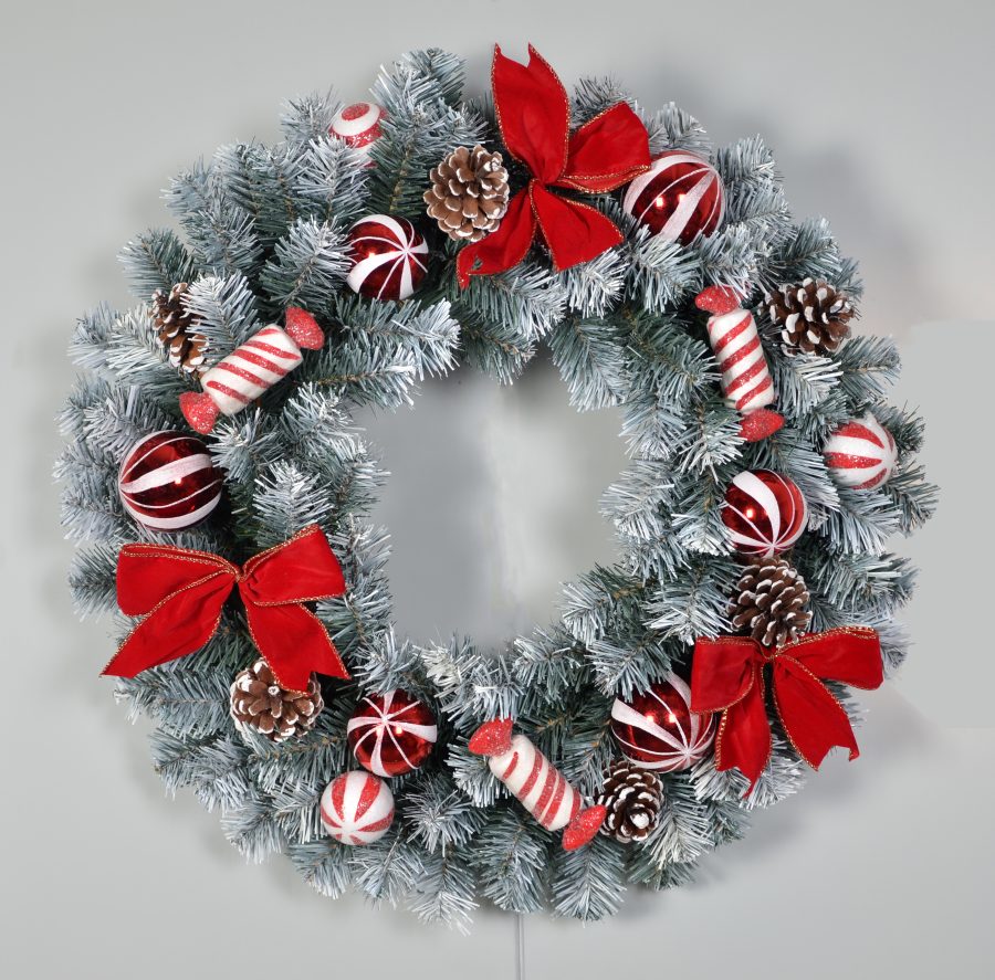 Rustic Pinecone and Berry Christmas Wreath - Customizable Sizes