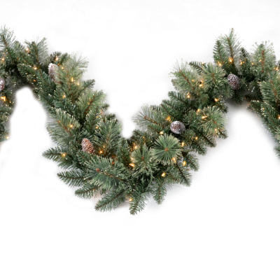 KS0912-180TG-100LC Pine Cone Garland Wreath - Personalized Decor & Adjustable Length