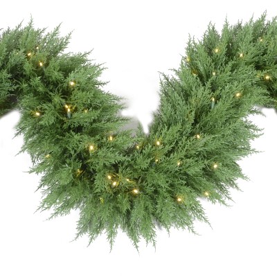 NHU0916-400T-100L Pine Cone Garland Wreath - Personalized Decor & Adjustable Length