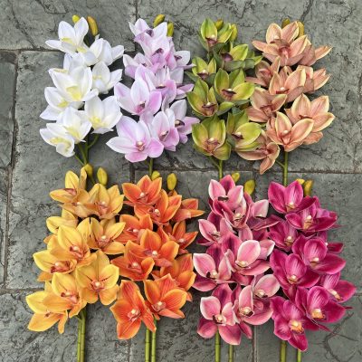 10-Bloom Real-Touch Cymbidium Orchid