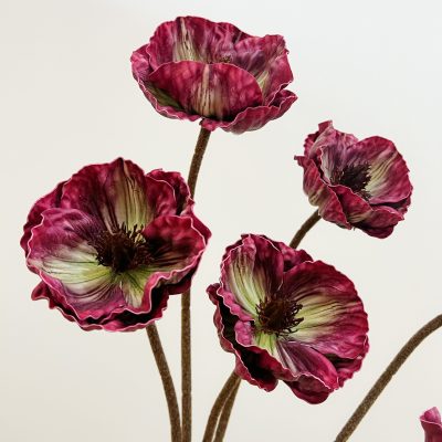 O1CN018HYVxR1mXZ7YPuGGX_!!2212877874964-0-cib Twin-Flower Tactile PU Poppy Artificial Flower