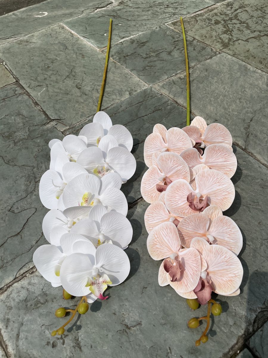 9-Bloom 3D Real-Touch Moth Orchids