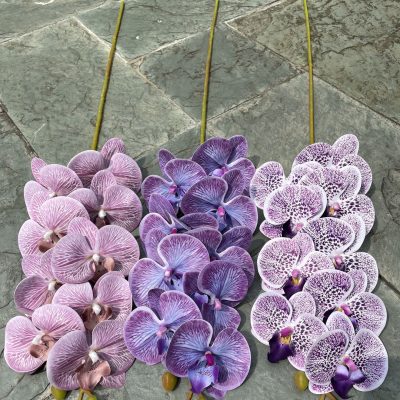 9-Bloom 3D Real-Touch Moth Orchids
