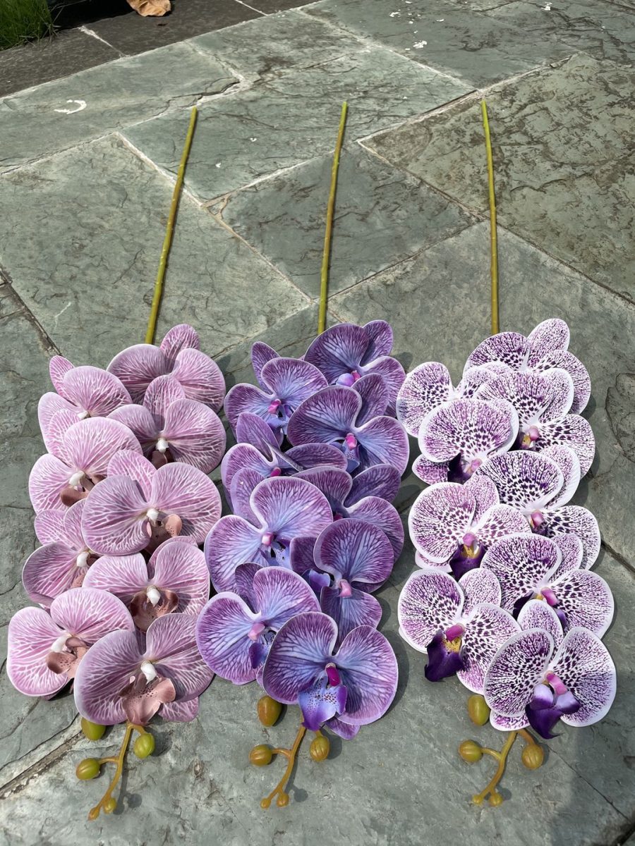 9-Bloom 3D Real-Touch Moth Orchids