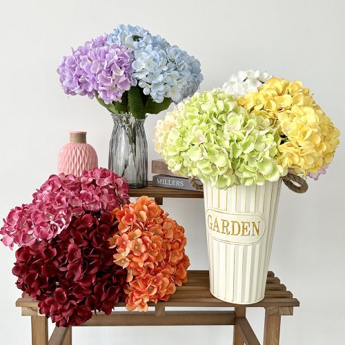 Budget-Friendly| 5-Bloom Silk French Hydrangeas