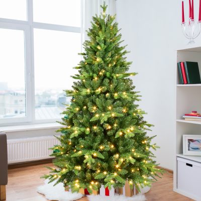 SCAS| PE+PVC Mixed Xmas Tree- Warm White Led