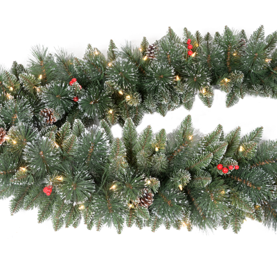 XUR0612-135T-50LC Pine Cone Garland Wreath - Personalized Decor & Adjustable Length